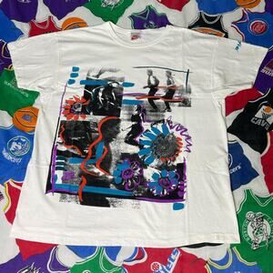 Vintage 90s Nike Gymnastics Cycling Fitness Sports Women Sz L Large T-Shirt